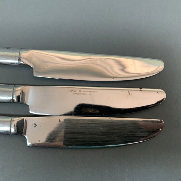 Hampton Silversmiths Park 235 Stainless China New French Solid Knives Lot of 3 - Picture 4 of 6